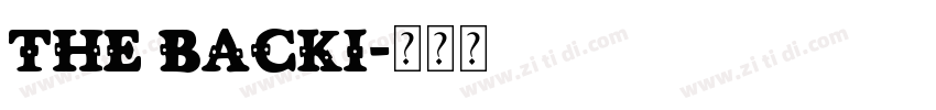 The BackI字体转换